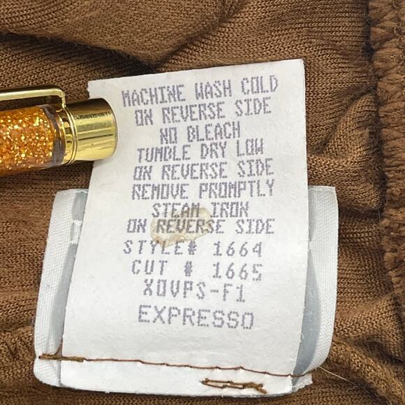 Blair Boutique Mid Rise Wide Leg Brown Velour Soft Cozy Pockets Pants Large - Picture 6 of 9